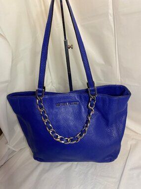 Michael Kors Harper Leather shoulder Bag/Tote in Royal Blue